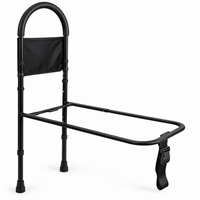 Adjustable Height Hand Bed Rail with Pouch