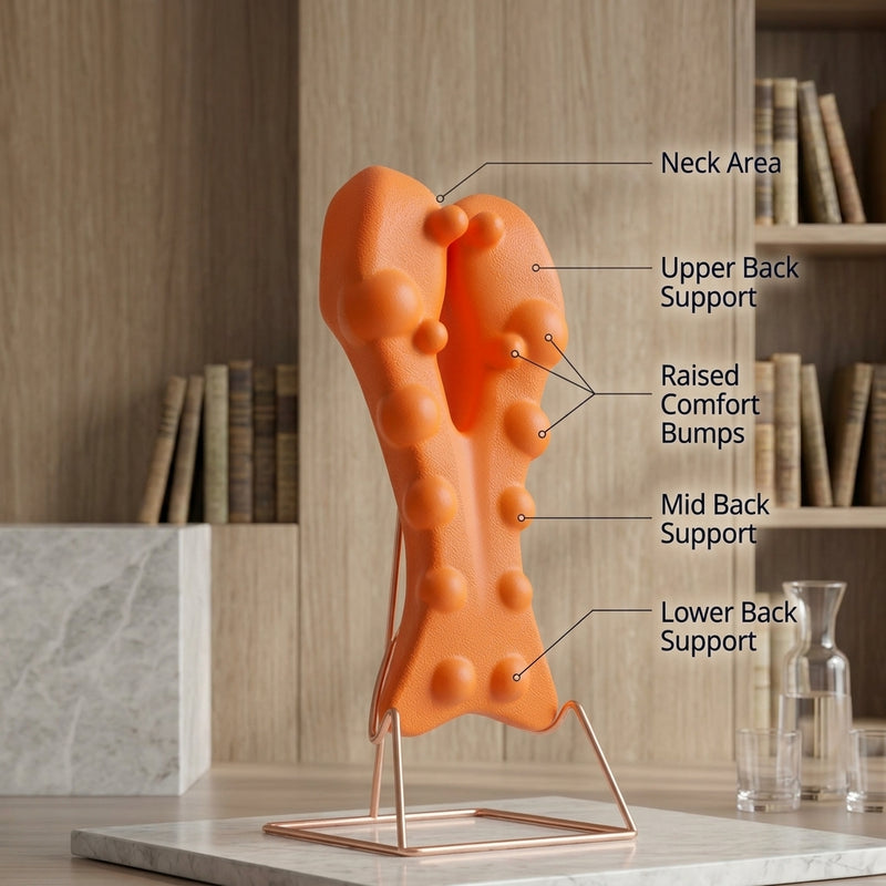 Nodal back stretcher displayed in a relaxed home setting