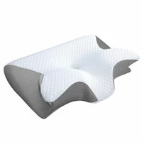 Butterfly Deep Support Pillow displayed on a bed for nightly support