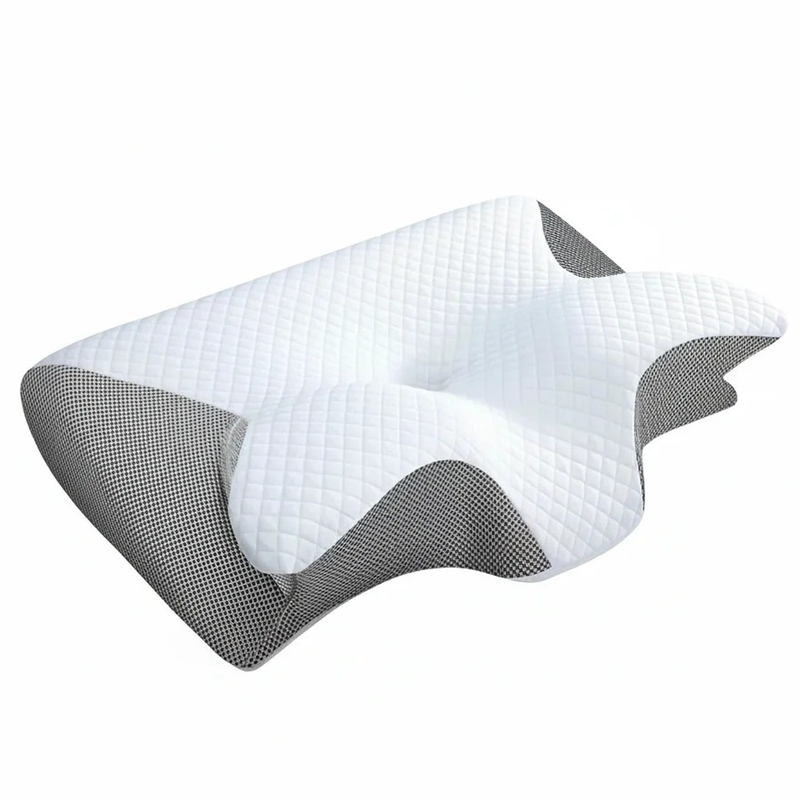 Butterfly Deep Support Pillow displayed on a bed for nightly support