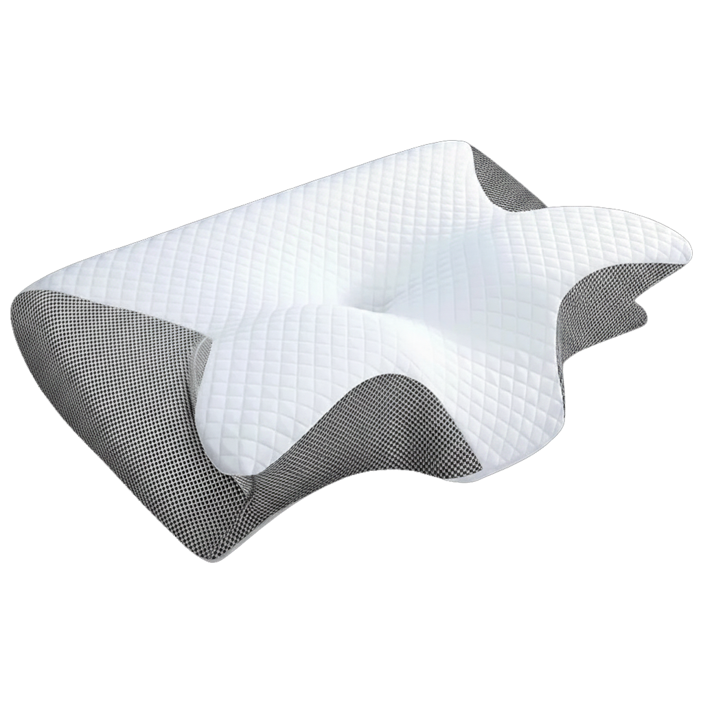 Single Butterfly Deep Support Pillow with contoured ergonomic shape