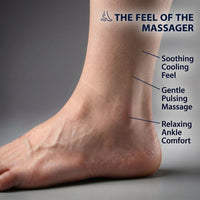 Close view of foot massager controls and textured massage surface