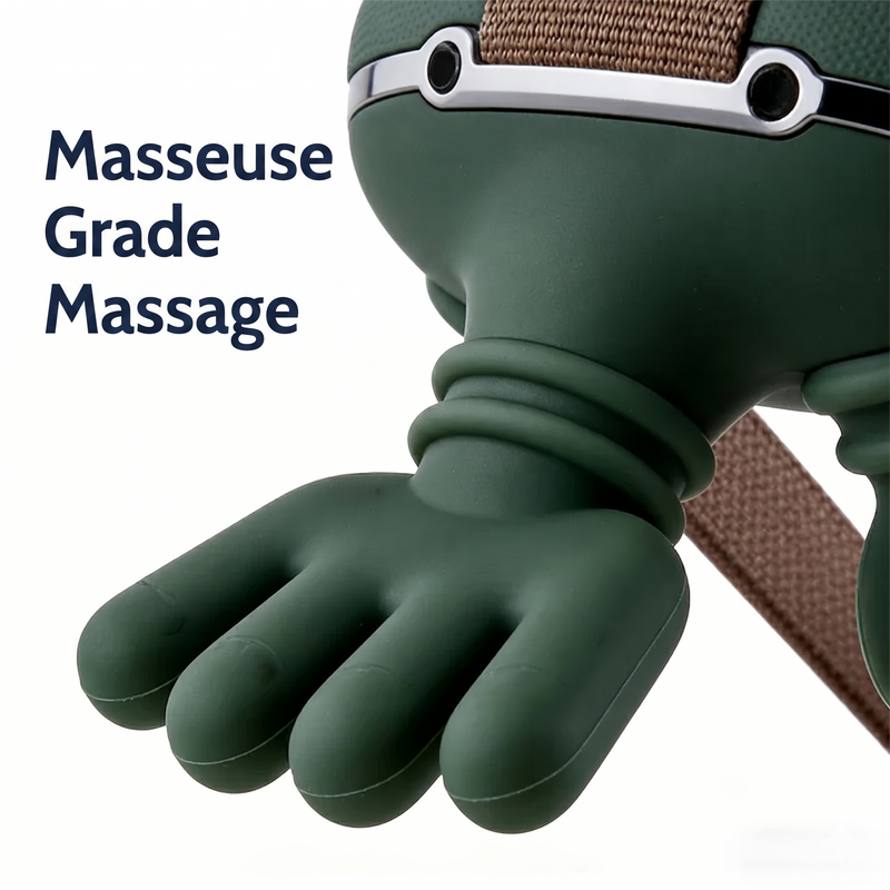 Bionic kneading massager used across the upper back