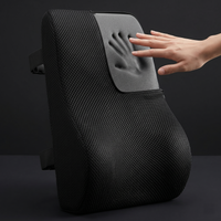 Ergonomic seating support cushion shown from an alternate angle