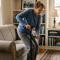 Dual Handle Walking Support with upper and lower grip handles