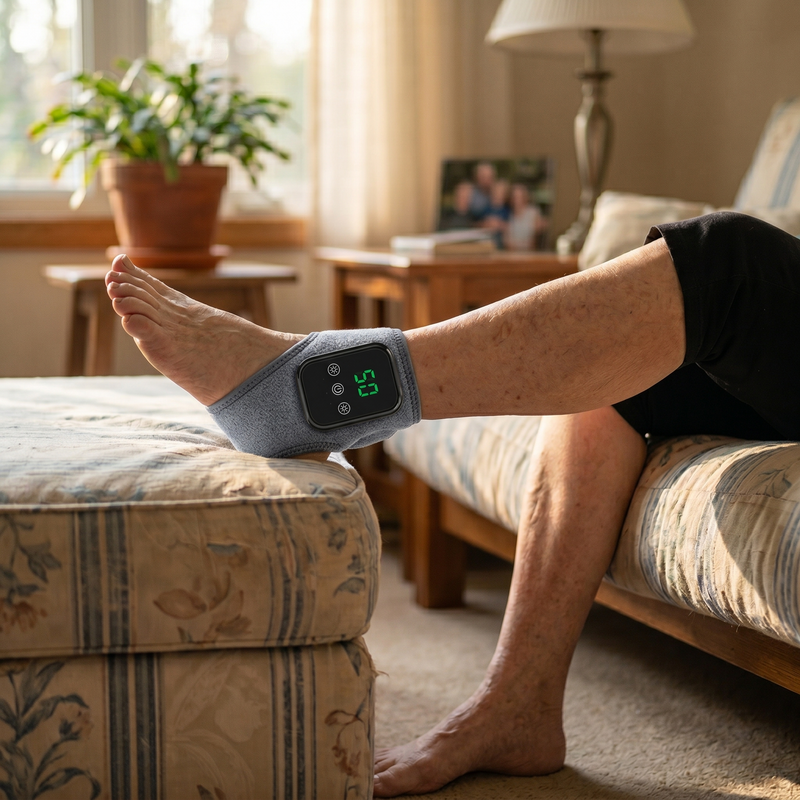 Heating Foot Massager with textured massage surface and warming design