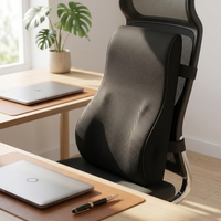 Ergonomic lumbar support cushion with contoured memory foam design