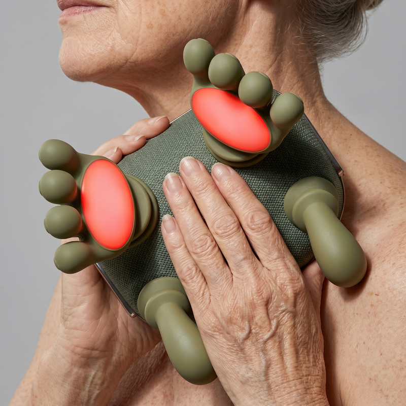 Soothing Knead Bionic Massager shown on the shoulder area