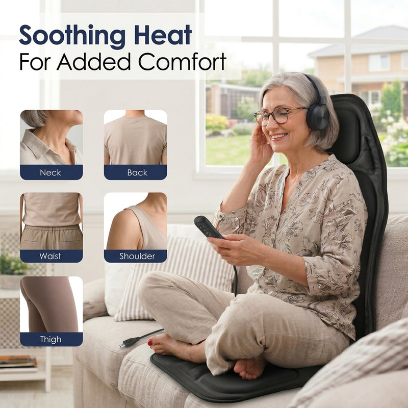 Heating Full Body Wellness Cushion in a relaxed home setting